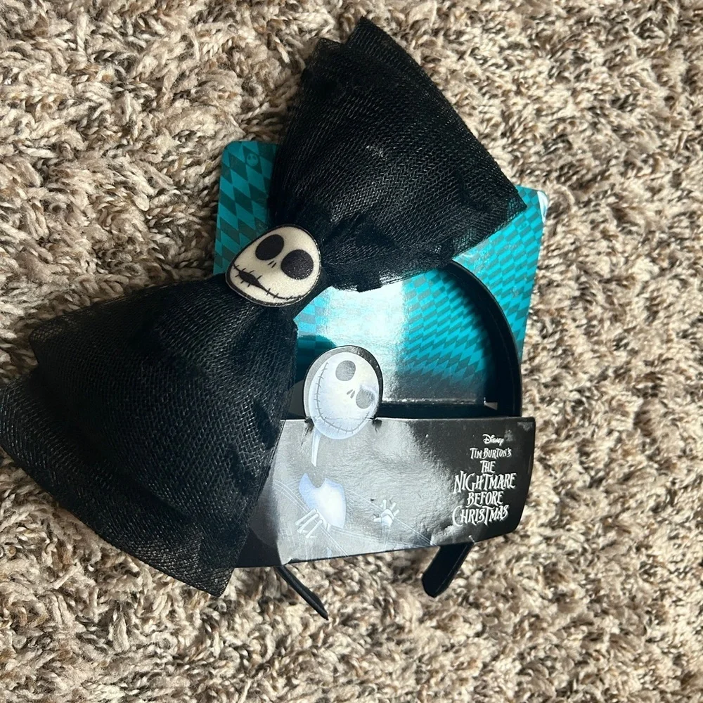 Disney The Nightmare Before Christmas Jack Skellington Bow Headband – NIP